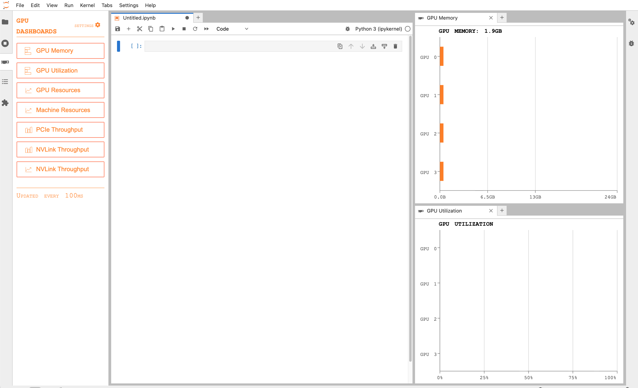 GPU Dashboard Button
